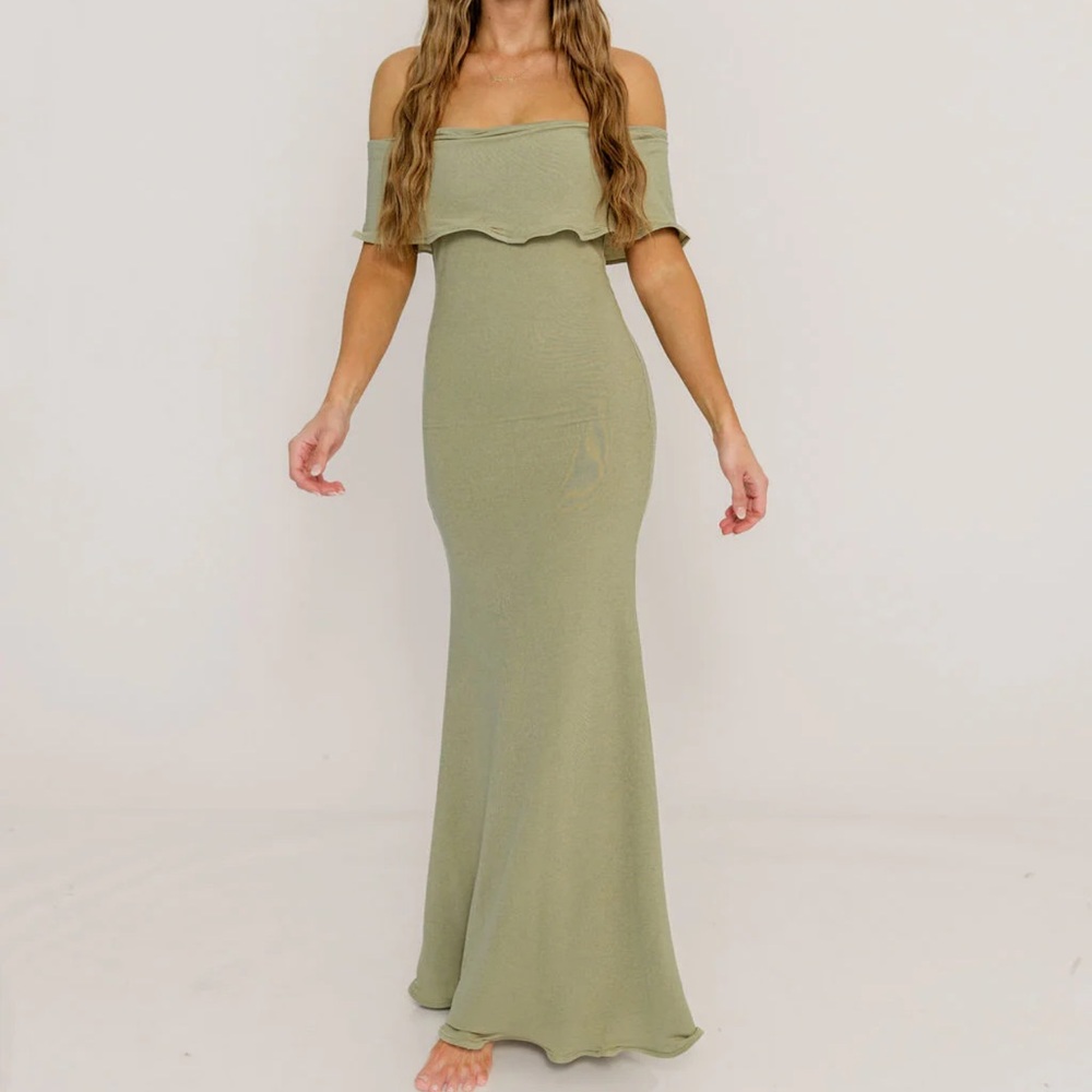 Worth Collective Tommie Maxi Dress in olive